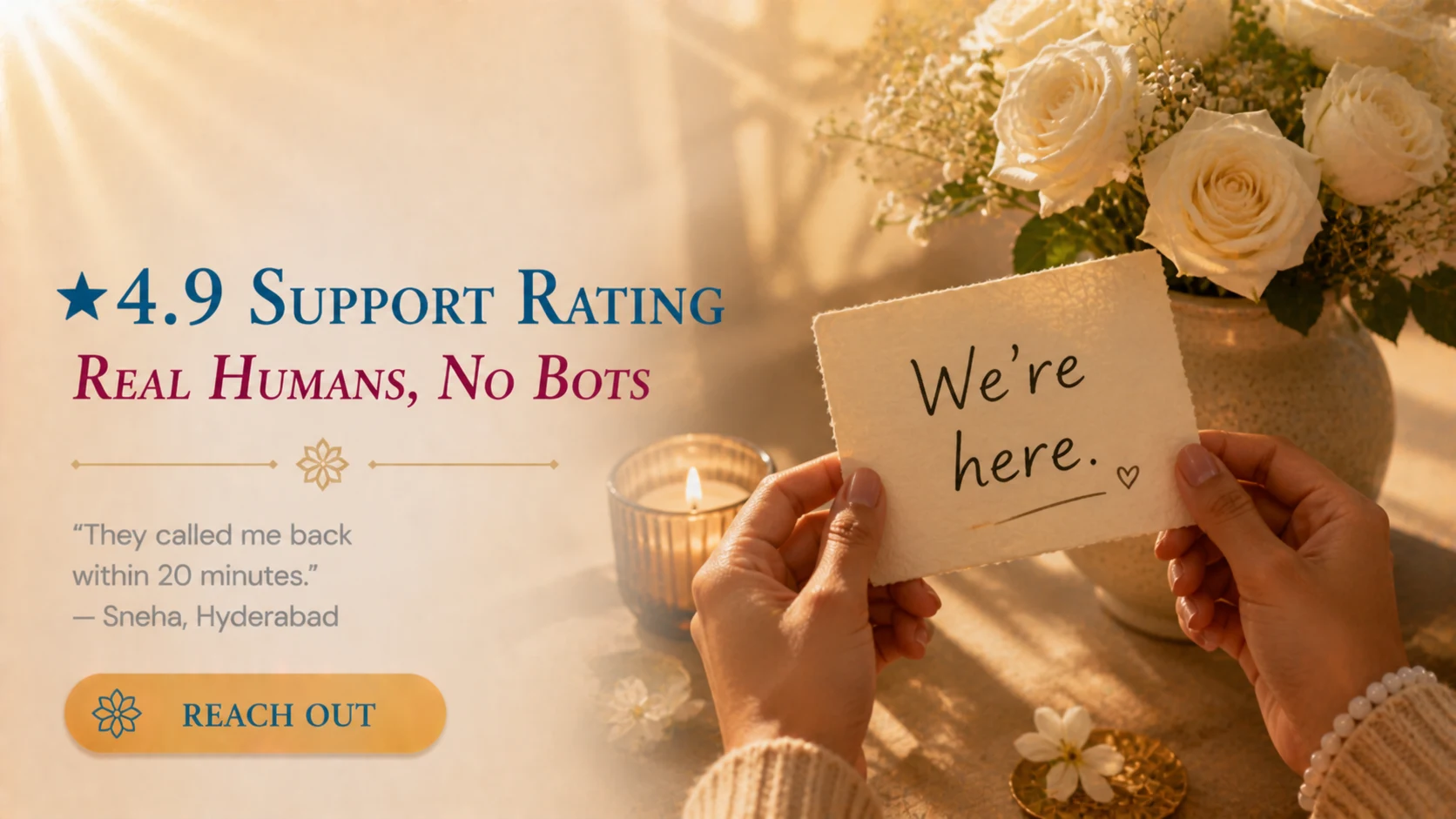 ★4.9 Support Rating · Real Humans, No Bots