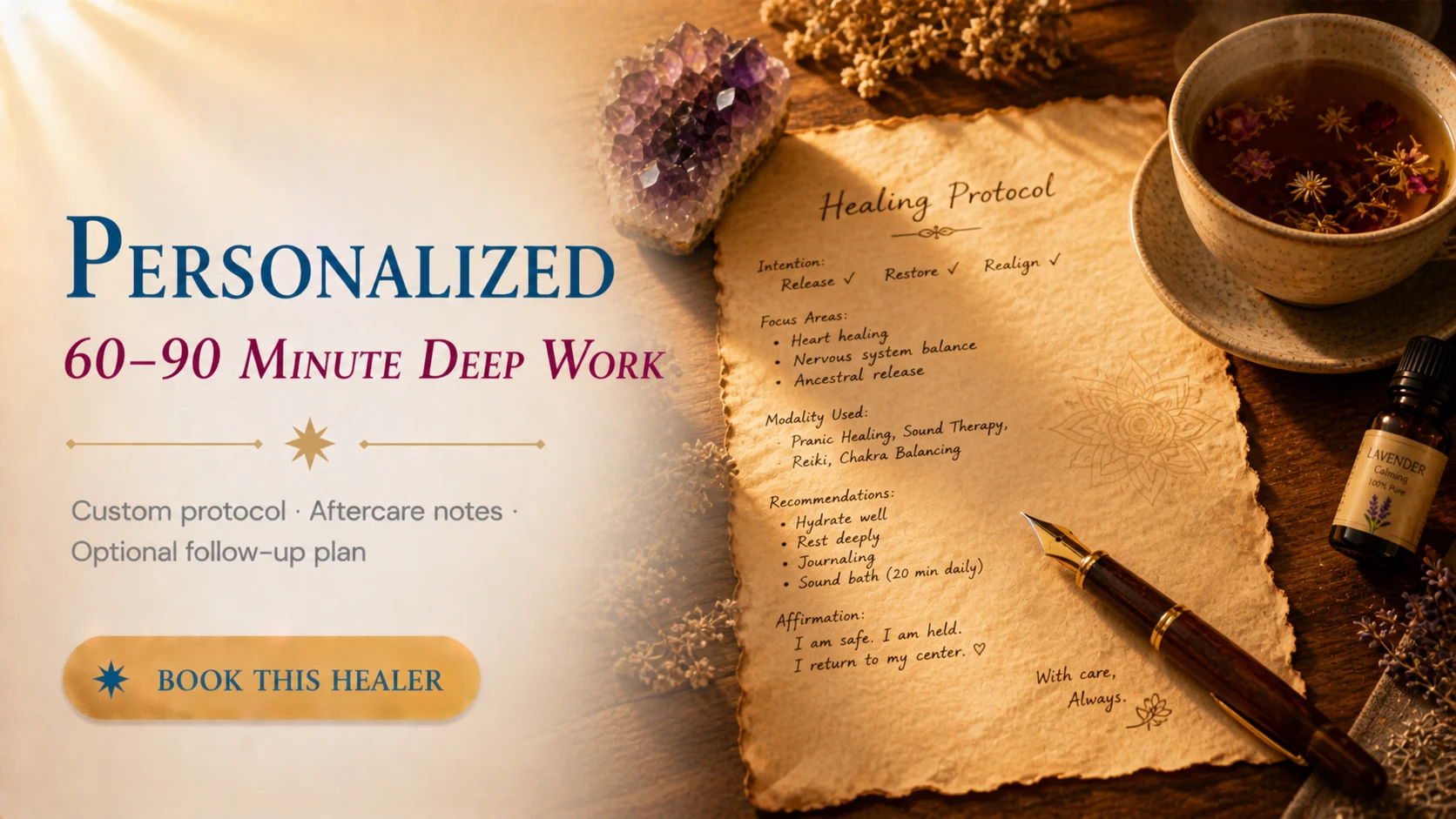 Personalized 60–90 minute deep work